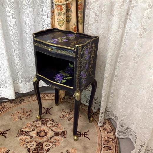 FRENCH Antique Style Nightstand or Entry Table, Handmade Bedside Table, Small Side Table for Bedroom or Hallway - Etsy