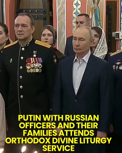 Putin with Russian officers and their families attends Orthodox Divine Liturgy service #putin #Christmas #moscow | NewsX