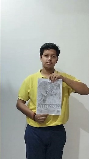 chhaava 🔥 chatrapati Sambhaji Maharaj Lion Fight Drawing, Vicky Kaushal Chava #shorts #chhava