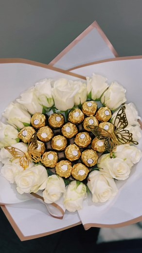 #flower #howtodo #ferrerorocher #whiteflowers #mothersday #love #bouquete #inspo
