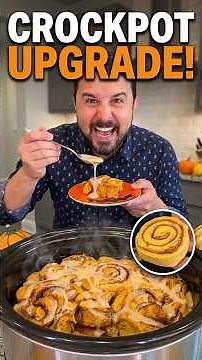 Why you should be making cinnamon roll casserole in a slow cooker 🥣 #crockpot #dessertrecipe #fall
