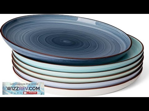 Sweese Dinner Plates 10 Inch Round Porcelain Plates Dish Set for Lunch