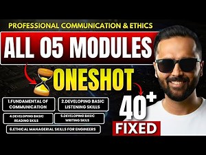 All 5 Modules One Shot | Professional Communication & Ethics | 40+ Marks Fixed 💯 | Pradeep Giri Sir