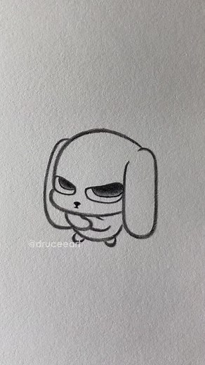 Drucee Art | How to Draw Cute Things on Instagram: "Cute Things to Draw When Bored - day 176 . . How to Draw Cute Dog 🐶 . . #cute #draw #cutethings #drawing #easy #sketch #tutorial #art #artist #artidea #artistofinstagram #howtodraw #dog #puppy #beginner #kawaii #fyp #druceeart"