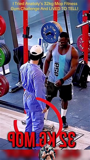 I Tried Anatoly's 32kg Mop Fitness Gym Challenge And LIVED TO TELL! #anatoly #fitness #gym #creatorsearchinsights