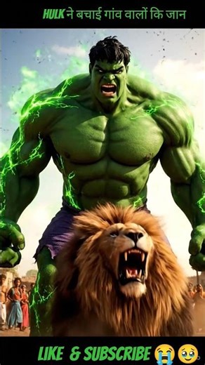 Hulk ने कि शेर से लड़ाई 🛑#hulk #aihulk #viral #hulkvslion #hulkbodybulder