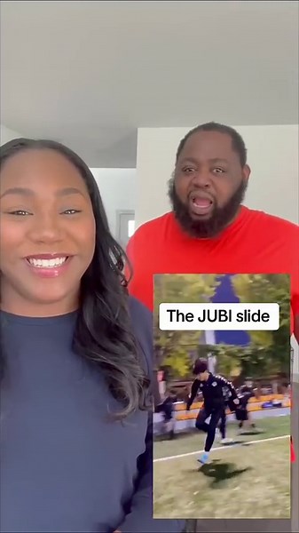 Husband tries the jubi slide dance challenge