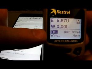 How To: Add a Firearm into Kestrel W/Applied Ballistics