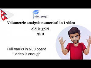 Volumetric analysis numerical in 1 video |NEB | class 12 |