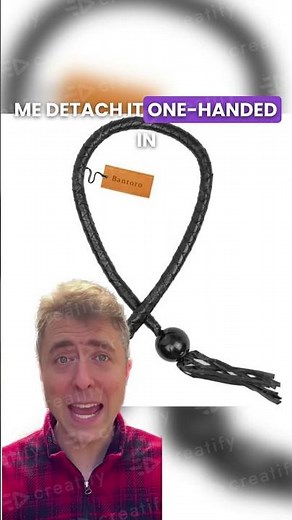 Black 42″ Leather Motorcycle Whip with Pool Ball & Quick Release