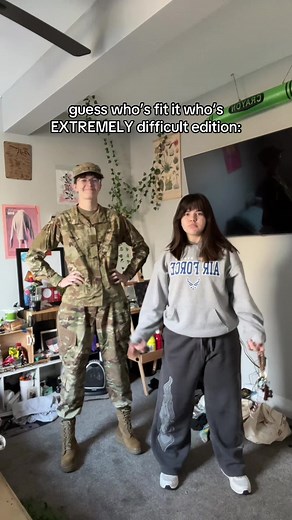 it’s totally my uniform #wlw #wlwcouple #military #uniform #swap | guess whose outfit is who's