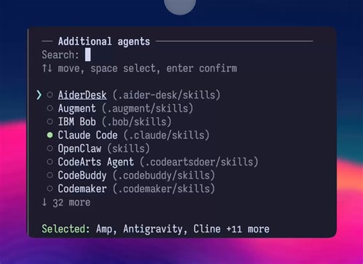 This is the most insane shit I have ever seen. Look at all the possible skill folder installation locationsWhy does IBM bob have its own skill folder?What the hell is CodeArts Agent? Why can't they all use .agents??
