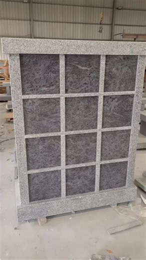 12 niches columbarium, single side, gray with blue shutter #niches #columbarium #cremation #graveyard #monument #memorial #headstone #tombstone #monument # #cemetery #granite #marble #quartz graveyard#sinteredstone #tombstone #onyx #stoneproducts #naturalstone #artificialstone #fyp #fypシ #fypage