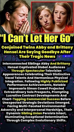 Conjoined Twins Abby and Brittany Hensel Are Saying Goodbye After Their Tragic News #short #viral