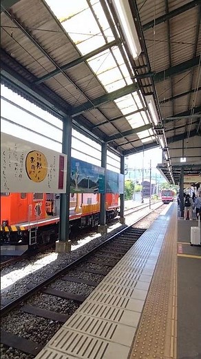 【鉄道】箱根登山線 強羅駅 入線 2000系 箱根湯本行 Goura Sta. to Hakoneyumoto 小田急箱根 新緑 あじさい Hakone Odakyu 温泉 彫刻の森 芦ノ湖 箱根駅伝