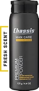 Chassis Premium Body Powder for Men, Whole Body Deodorant, Odor-Absorbent, Talc-Free Anti-Chafing Powder for Groin & Sensitive Skin, Friction Defense & Odor Control, Original Fresh Scent