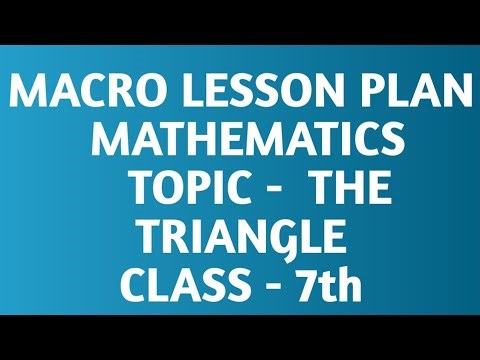 B.Ed lesson plan/ The triangle/Mathematics