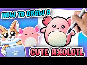 How to Draw Archie the Axolotl from SQUISHMALLOWS!