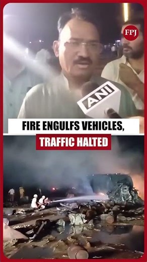 Jaipur–Ajmer Highway explosion: Truck Carrying LPG Cylinders Catches Fire After Collision