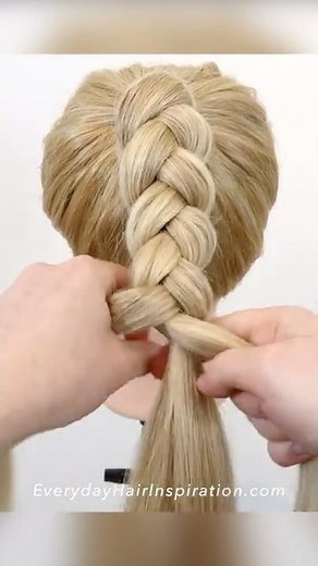 Fake 3 strand basic braid ✨ Super easy!