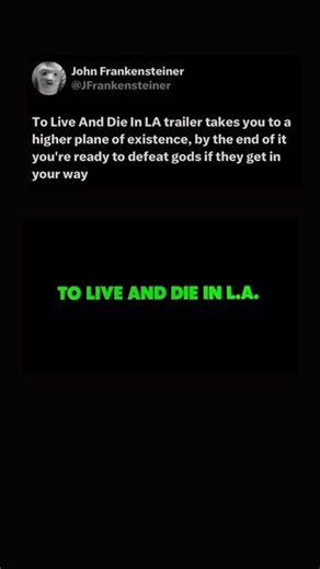 The Prince Charles Cinema on Instagram: "William Friedkin’s TO LIVE AND DIE IN L.A. returns to the PCC next week and just check out one of the all time great trailers above. An electric and often underrated classic. One of Friedkin’s most confrontational films, it’s a sun-bleached descent into obsession and moral freefall. Beautifully shot by Robby Müller, the film captures Los Angeles as both seductive and corrosive, building toward that car chase, still among the most audacious ever put on scr