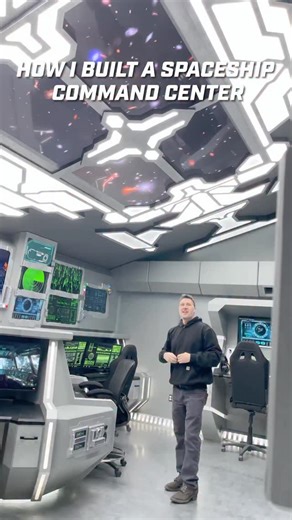 Before any of the futuristic features go in, the planning has to happen first. Floor design, desk integration, lighting concepts, wall backing, networking cables, and AC lines all mapped out while the space is still steel studs and wood flooring. Check out the full video on our YouTube channel! . Fireballtool.com . . #FireballTool #scifi #office | Fireball Tool