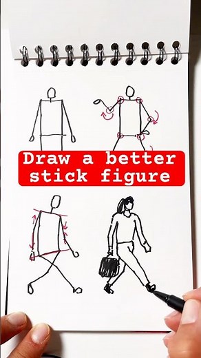 How to draw a human figure in motion #figuredrawing #artinstruction #sketchbook #howtodraw #draw