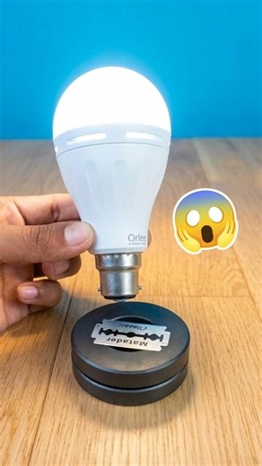 Magic with magnet/LED Bulb start without electricity... #reels #experiment