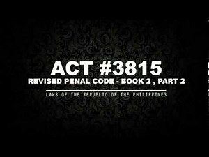 REVISED PENAL CODE - BOOK 2 Pt. 2 [AUDIOBOOK]