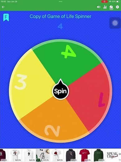 Numbers 1-5 spinning wheel