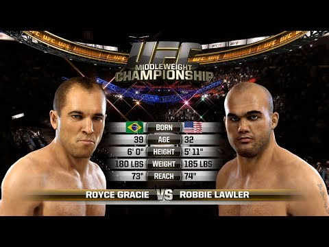 UFC 1 Gameplay Royce Gracie vs Robbie Lawler