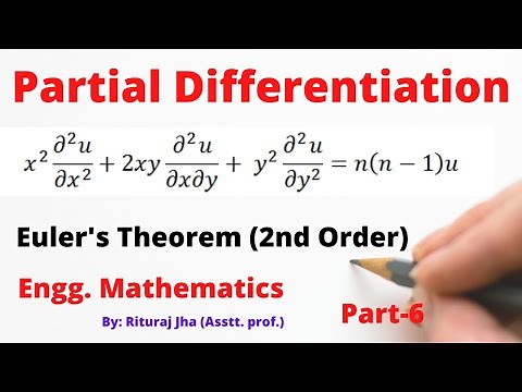 Euler's Theorem (2nd Order ) | Proof | Partial Differentiation| Engg. Mathematics | MDU |