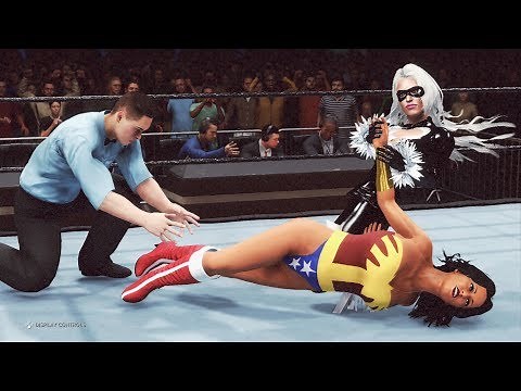 WWE 2K20 - Wonder Woman vs. Black Cat - Royal Girl Fights 😍