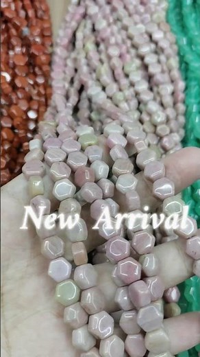 Gemstone Hexagon Beads – Modern Shape, Natural Energy #handmade #jewelry