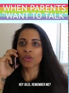 8.8M views · 6.3K reactions | Nothing gives me more anxiety than when my parents "need to talk to me." | Lilly Singh | Facebook
