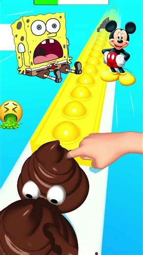 💩 POOP vs 🥚 EGG! Mickey Mouse vs SpongeBob 😱 Who Wins?