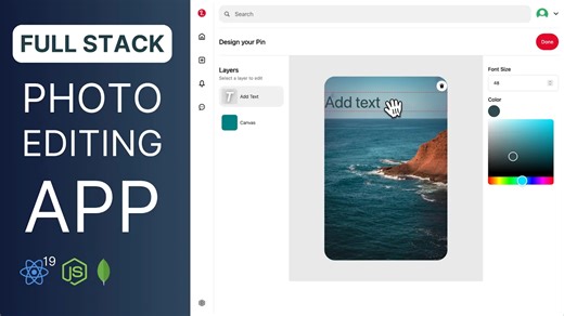 手把手教你做Pinterest全栈项目｜React Node.js MongoDB JWT鉴权与图片编辑功能详解