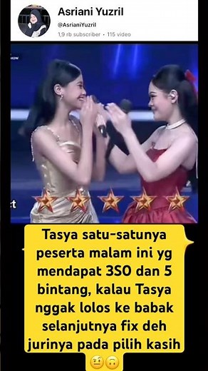 Tasya peserta satu2nya mendapat 5 bintang dan 3 S0 #da7 #indosiar #tasyada7 #dangdut #trending
