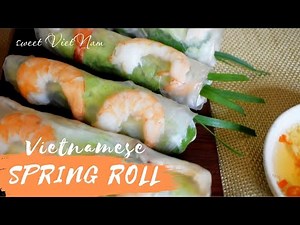 how to make Vietnamese spring roll - ベトナムの生春巻きの作り方 - sweet VietNam
