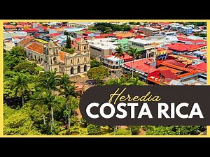 COSTA RICA HEREDIA Historic Center in Drone 4K