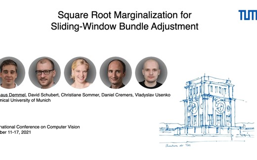 【TUM即将开源】滑动窗口光束平差的平方根边缘化，ICCV2021