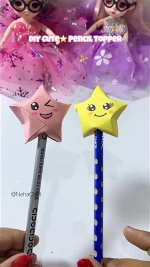 DIY Cute Star ⭐️Pencil Topper❤️ #shorts #diy