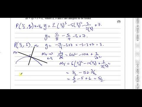 WMA11/01 (Edexcel) IAL P1 January 2021 IAL Q1 Applications of Differentiation, Equations of Normals