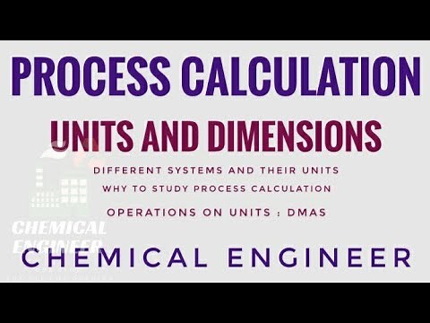 Units and Dimensions | Basics: Process Calculation | Chemical Engineer