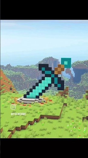 💎Epic Diamond Sword Statue in Minecraft!⚔️✨#shorts#trending#viral#sehar#new