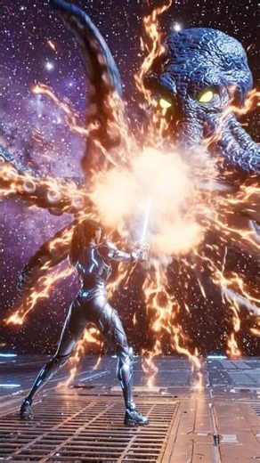 The Most Powerful Alien Ever vs One Brave Fighter #AIvideo #Cinematic#SpaceBattle #Alien #EpicFight