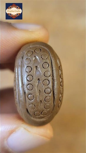 Unique Tribal Terracotta Bead ✨ Hand-Carved Clay Art I Prutha Crafts