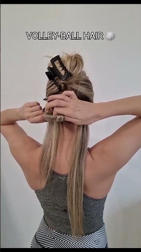 CUTE SPORTY HAIR🏅 #hairstyle #hairtutorial #hairhack #braids #braidedhair #spacebuns #hair #hairtok