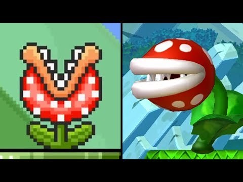 Evolution of Big Piranha Plants in 2D Mario Games (1988-2020)
