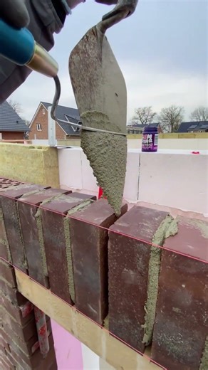 Ways and techniques for filling gaps in brick wall. #shorts